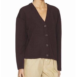 NWT Spanx AirEssentials Cardigan Size Small Brown Button Front Stretch Comfort
